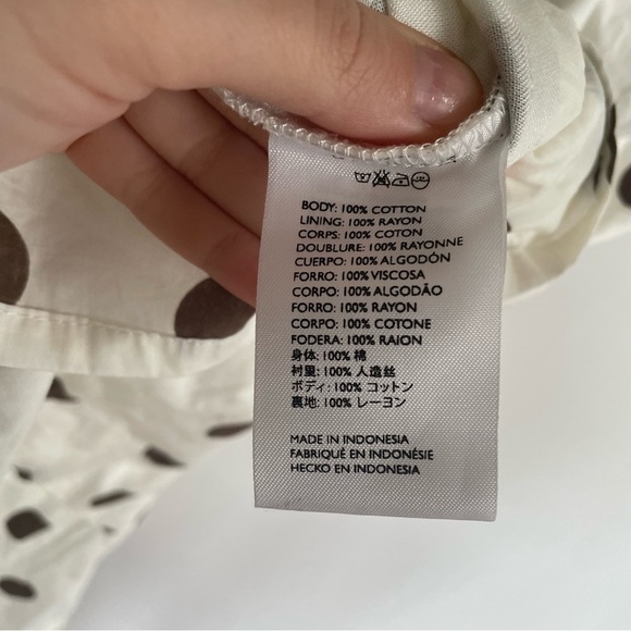 NWT Faithfull The Brand Anthropologie Eryn Mini Dress Bessie Dot Print White 12 - Picture 13 of 14